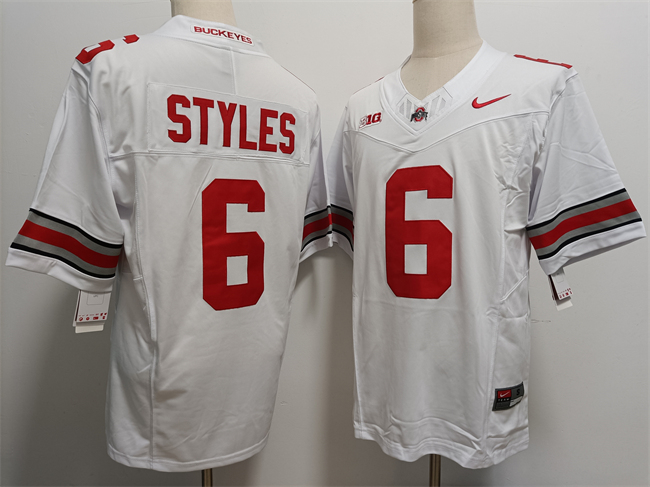 Men's Ohio State Buckeyes #6 Sonny Styles White 2023 F.U.S.E. Limited Stitched Jersey Men's Ohio State Buckeyes #6 Sonny Styles White 2023 F.U.S.E. Limited Stitched Jersey